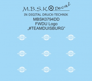 Feuerwehr Duisburg Logo TEAM DUISBURG -weiß- MBSK794DD