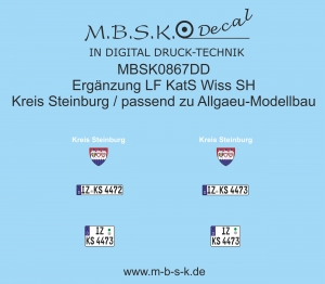 Ergänzung LF KatS WIS SH Kreis Steinburg  passend zu Allgaeu -Modellbau MBSK867DD