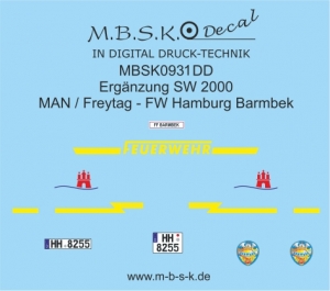Ergänzung SW 2000 MAN Freytag FW Hamburg Bambek MBSK931DD