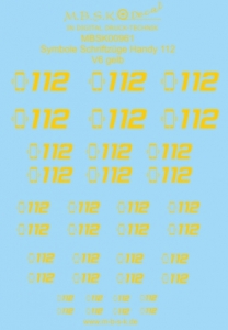 Symbole Schriftzüge Handy 112 V6 -gelb- MBSK961DD