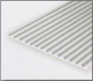 Polystyrol Platte V-Rille -weiß- 1,00 mm- Größe 150x300mm 2 Stück PS-4030