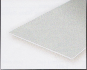 Polystyrolplatte weiss 0,50mm- Größe 150x300mm 3 Stück PS-9020