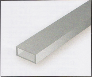 Polystyrol Rechteckrohre -weiß- 4,80 mm x 7,90 mm - Länge 356mm 2 Stück EV-258