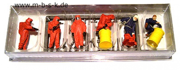 Feuerwehrmänner in Vollschutzanzug, rot P10510R