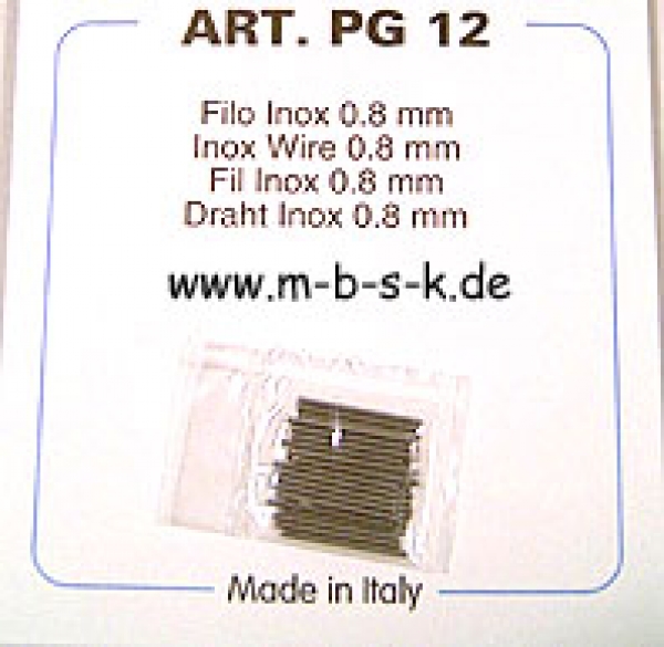 Draht inox 0,8 mm PG12