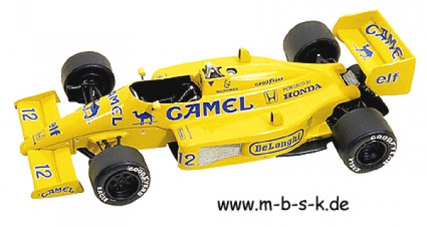 Lotus Honda T99 F1, G.P. Brasilien 87, No 11, # 7, Saturo Nakajima, No12, Ausf., Ayrton Senna TMK053