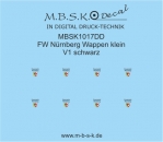 Wappen Feuerwehr Nürnberg klein -schwarz- MBSK1017DD