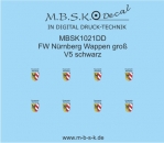 Wappen Feuerwehr Nürnberg groß -schwarz- MBSK1021DD