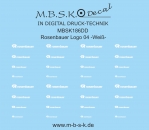 Rosenbauer Logo 04 -Weiß- Premium Digitaldruck Decal MBSK186DD