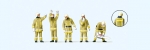 Feuerwehrmänner in moderner Einsatzkleidung Technische Hilfeleistung Uniformfarbe beige P10772