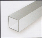 Polystyrol Quadratrohr -weiß- 3,20 mm x 3,20 mm - Länge 356mm 3 Stück EV-252